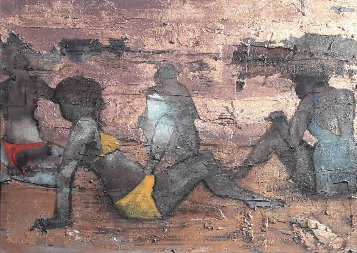 Painting “Beach” by Monika Ślósarczyk.