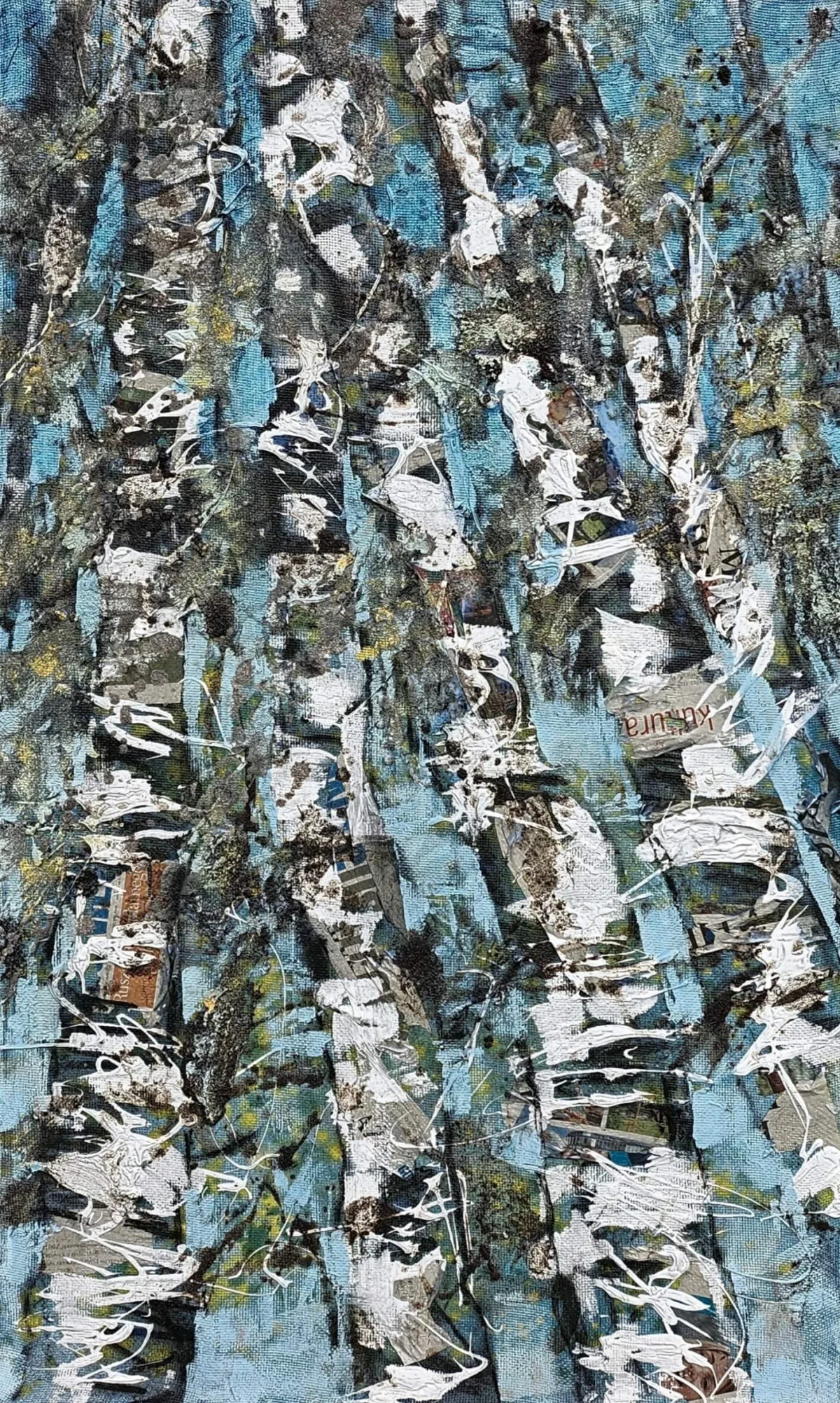 Painting “Birches” by Monika Ślósarczyk.