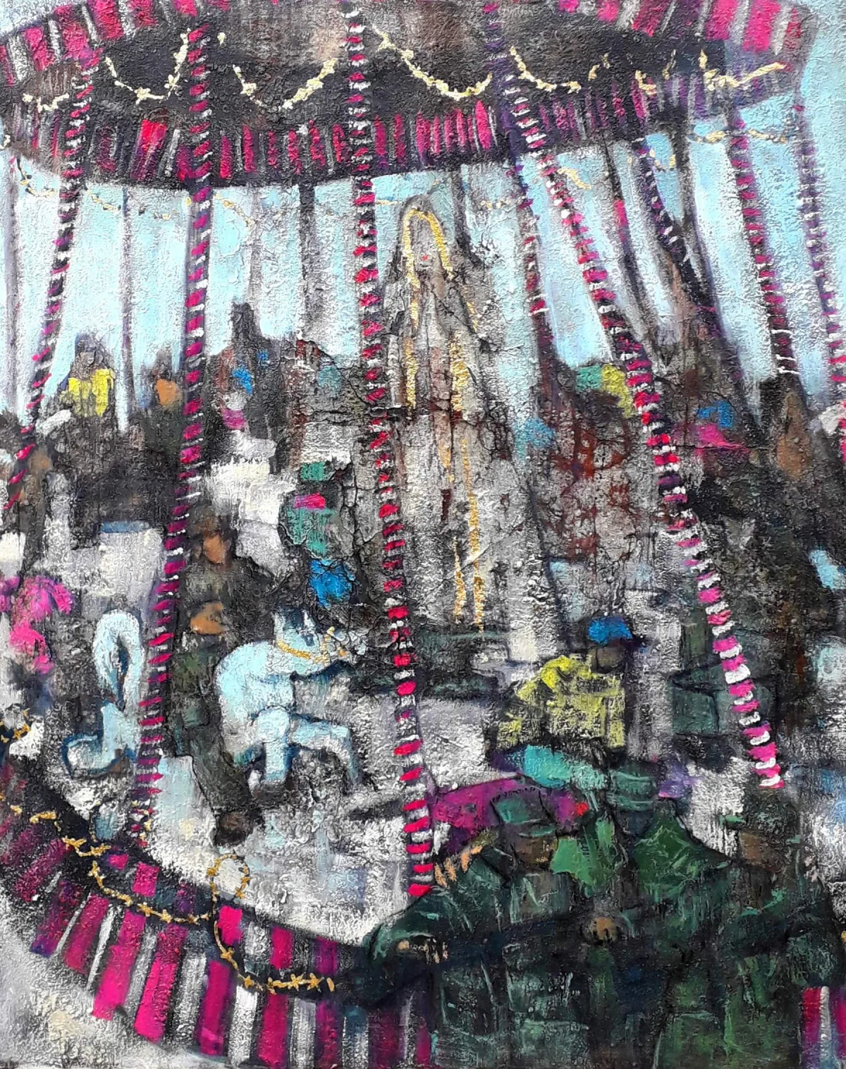 Painting “Carousel” by Monika Ślósarczyk.