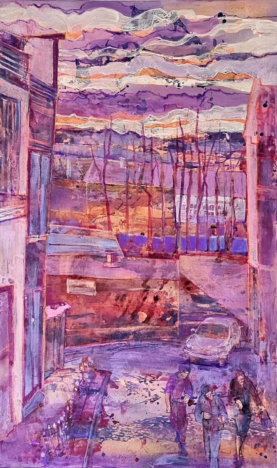 Painting “Cieszyn View” by Monika Ślósarczyk.