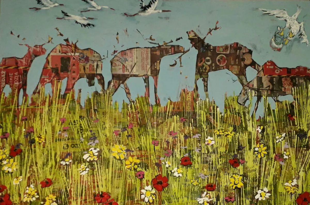 Painting “Polish Meadow” by Monika Ślósarczyk.