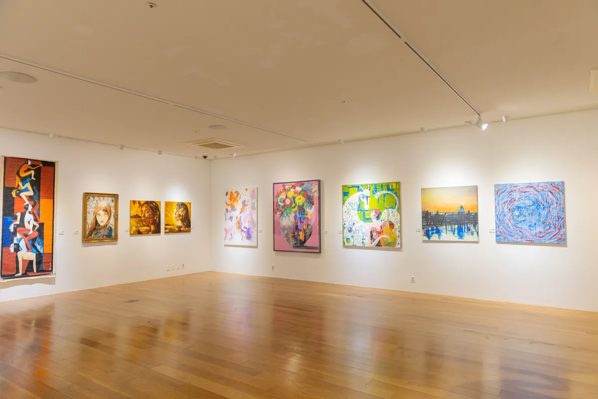 Wide installation view of the Identity exhibition at Ara Art Center in Seoul.