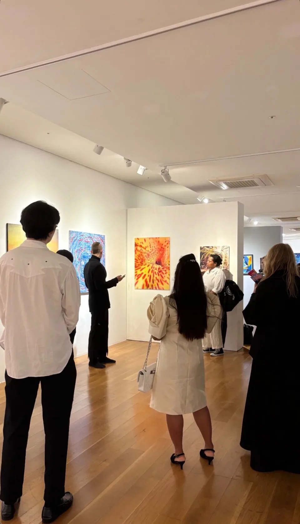 Visitors viewing the Identity group exhibition at Ara Art Center in Seoul.